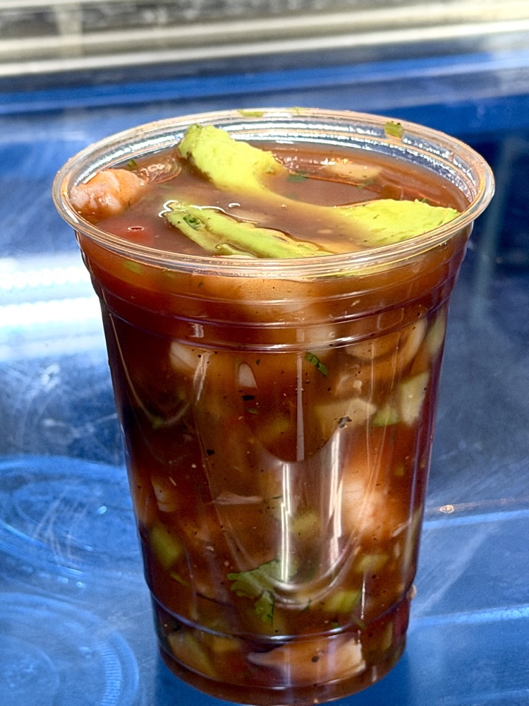 Shrimp cocktail with avocado